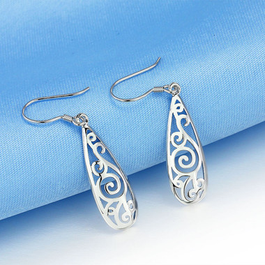 STERLING SILVER EARRINGS - HOLLOW